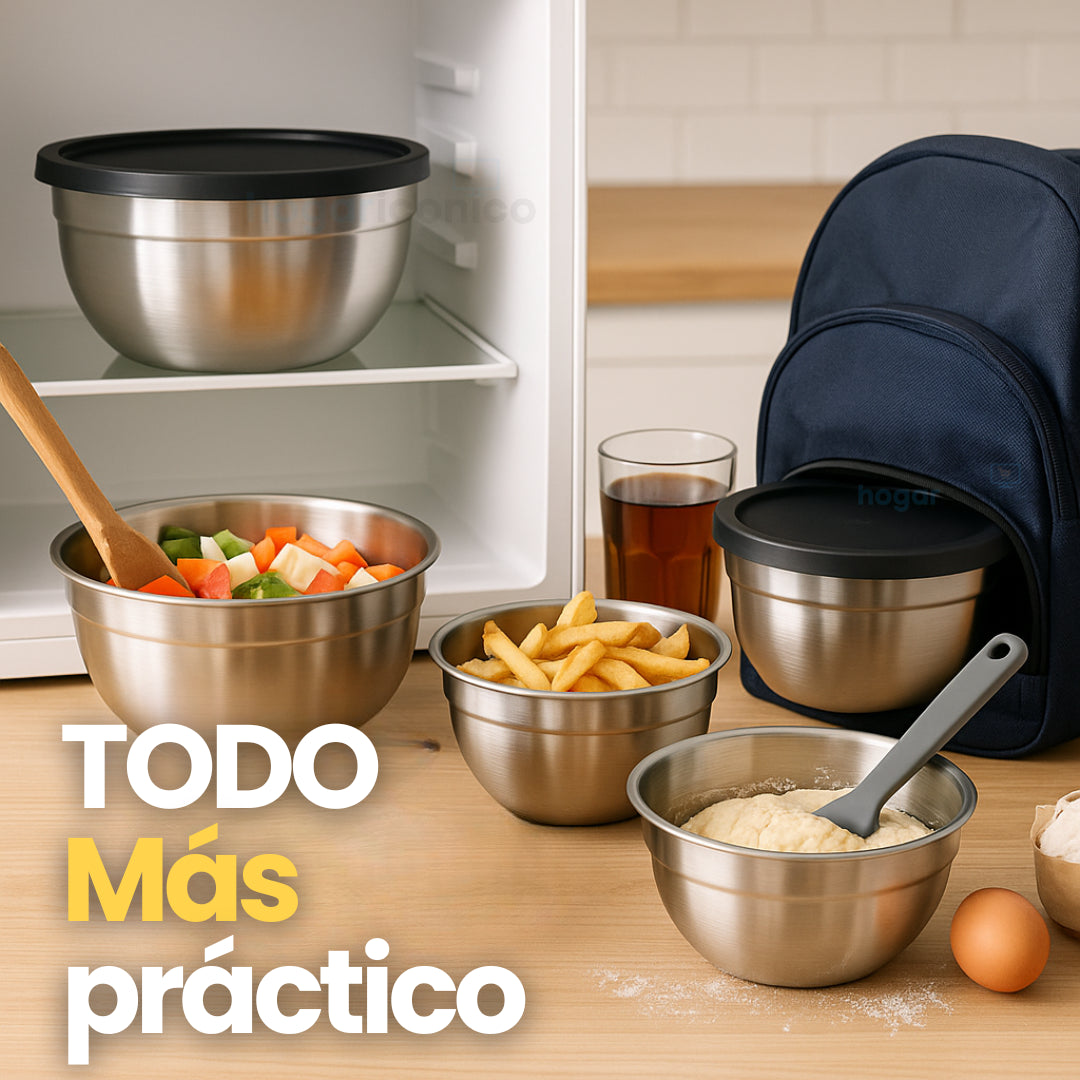 Set x5 Bowls con tapas herméticas