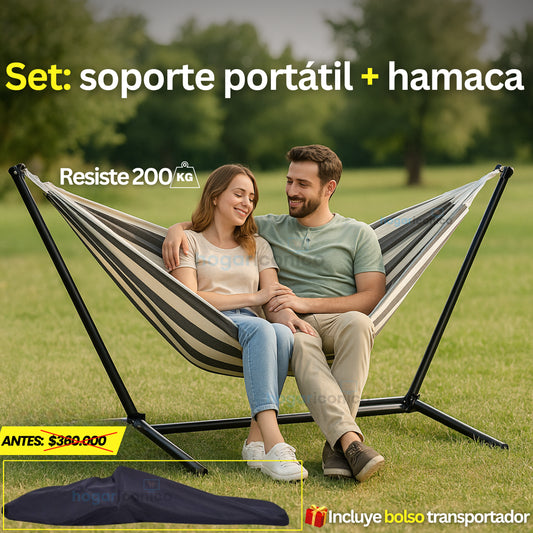 Set hamaca portátil + hamaca + bolso