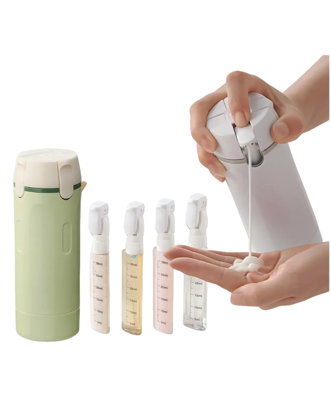 Dispensador viajero 4 en 1🧴
