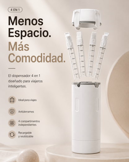Dispensador viajero 4 en 1🧴