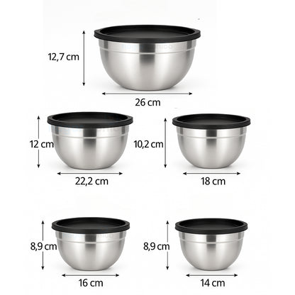 Set x5 Bowls con tapas herméticas
