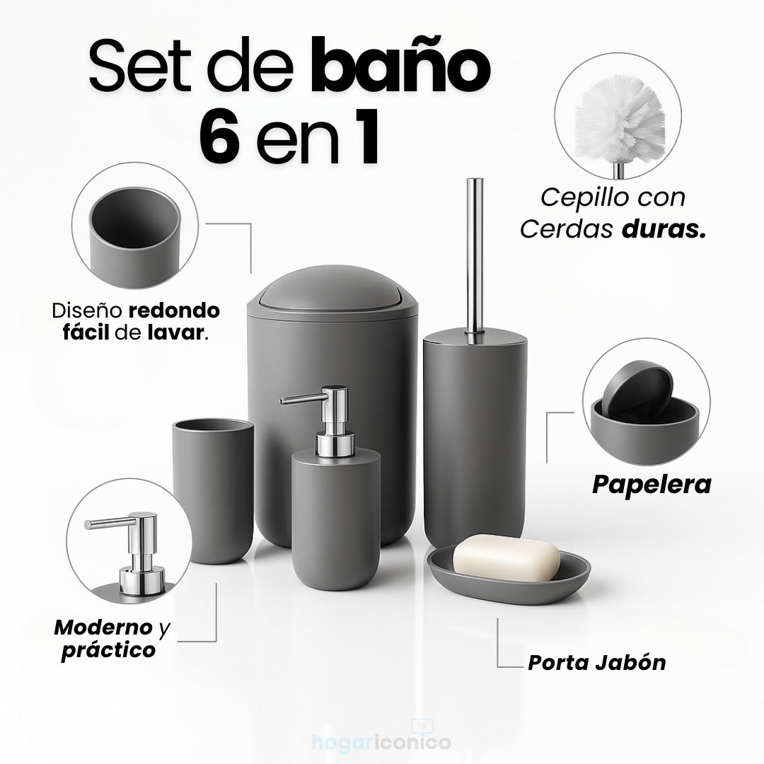 Set de Baño 6 en 1