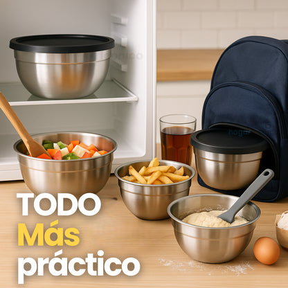 Set x5 Bowls con tapas herméticas