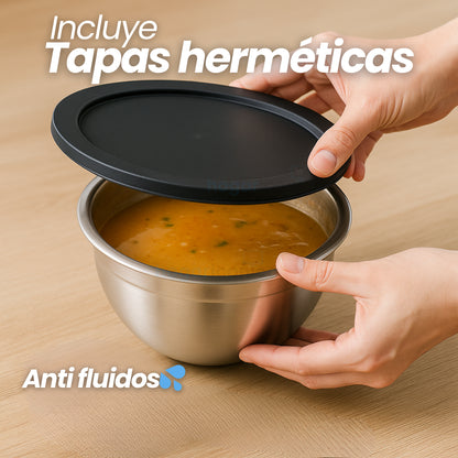 Set x5 Bowls con tapas herméticas
