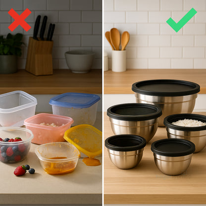 Set x5 Bowls con tapas herméticas