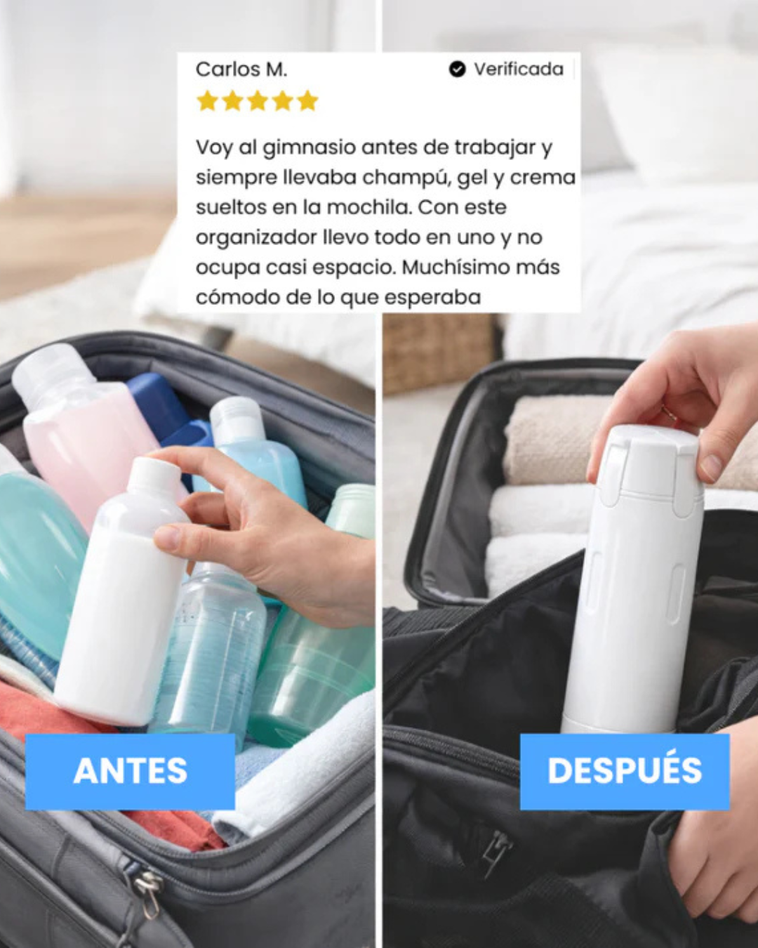 Dispensador viajero 4 en 1🧴
