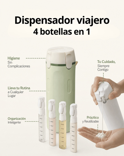 Dispensador viajero 4 en 1🧴